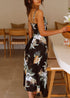 black floral boho dress
